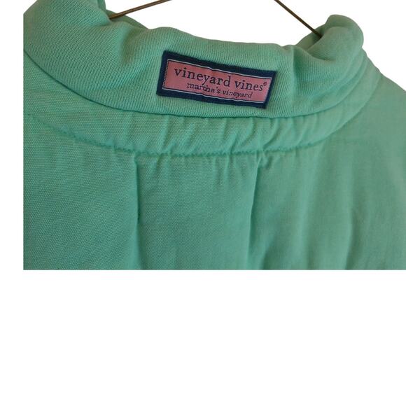 Vineyard Vines Shep 1/4 Zip Sweatshirt Quilted Neptune Green Size Small - Picture 5 of 6